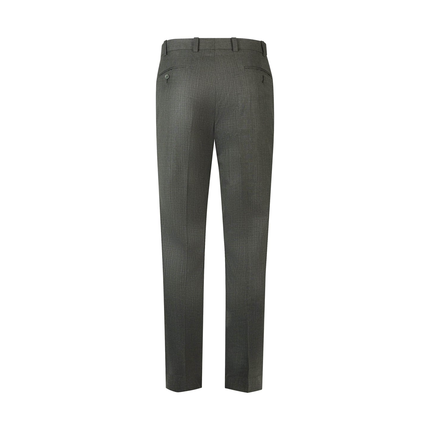 Classic Elegance Checked Men_s Dark Green Formal Trousers with Button Closure - KNisa Premium Men's Fashion Brand
