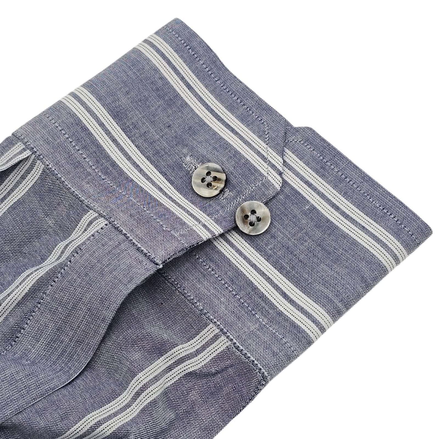 Grey & White Stripped Shirt - KNisa Premium Men's Fashion Brand