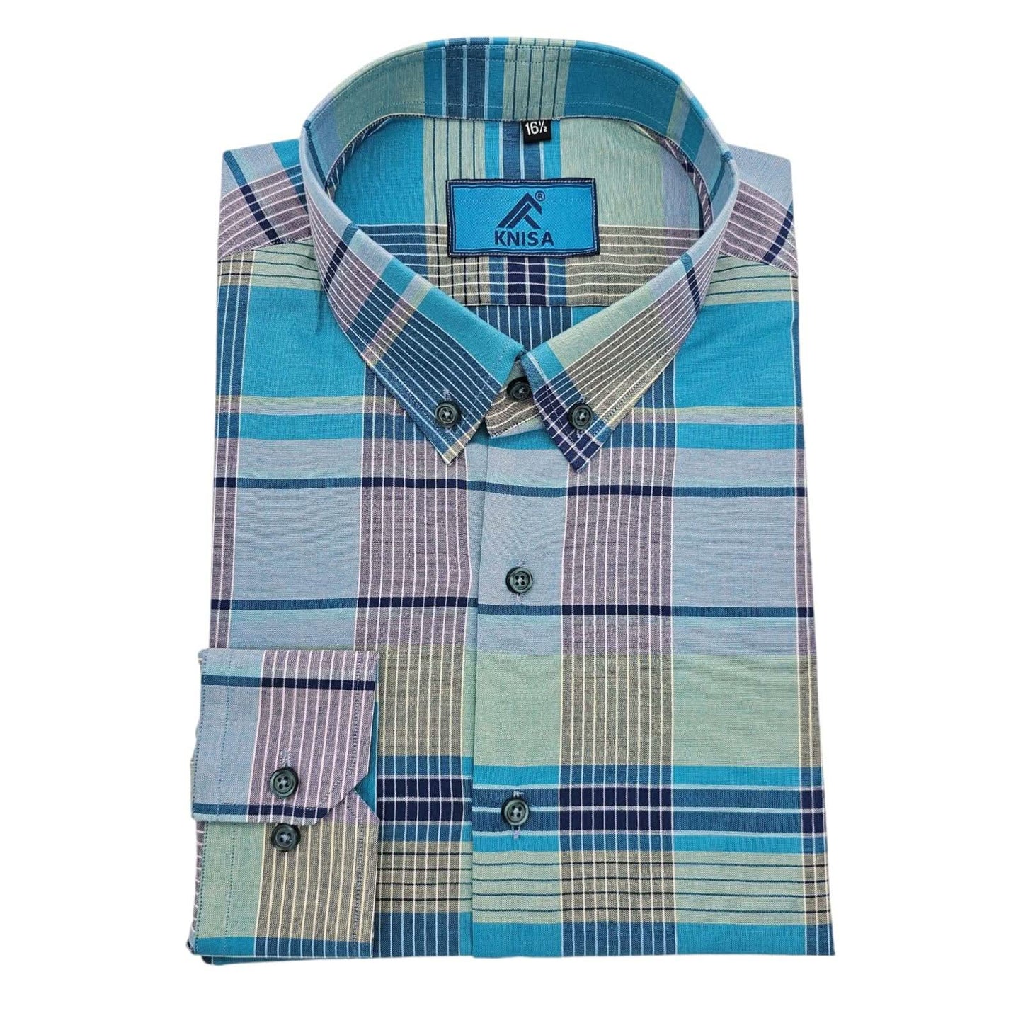 The Stylish Blue & Green Plaid Checkered Shirt - KNisa Premium Men's Fashion Brand