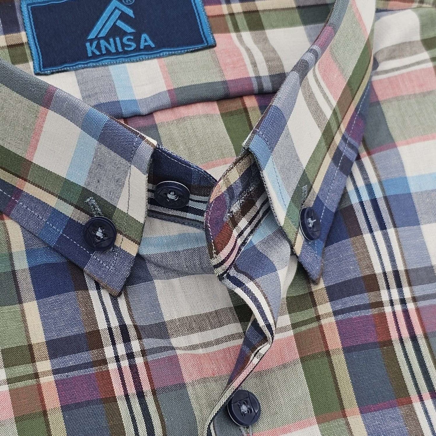 Blue & Green Multi Checkered Shirt - KNisa Premium Men's Fashion Brand