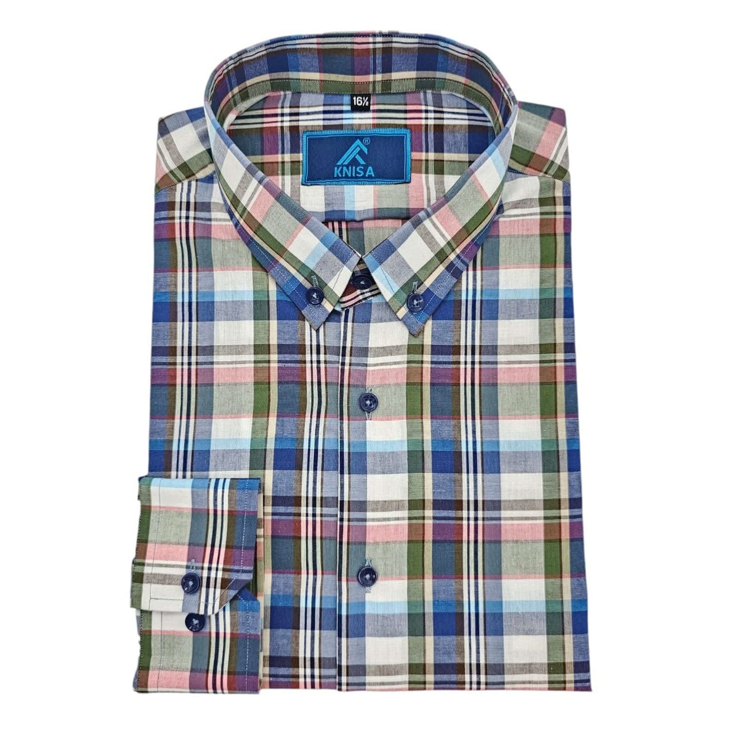 Blue & Green Multi Checkered Shirt - KNisa Premium Men's Fashion Brand