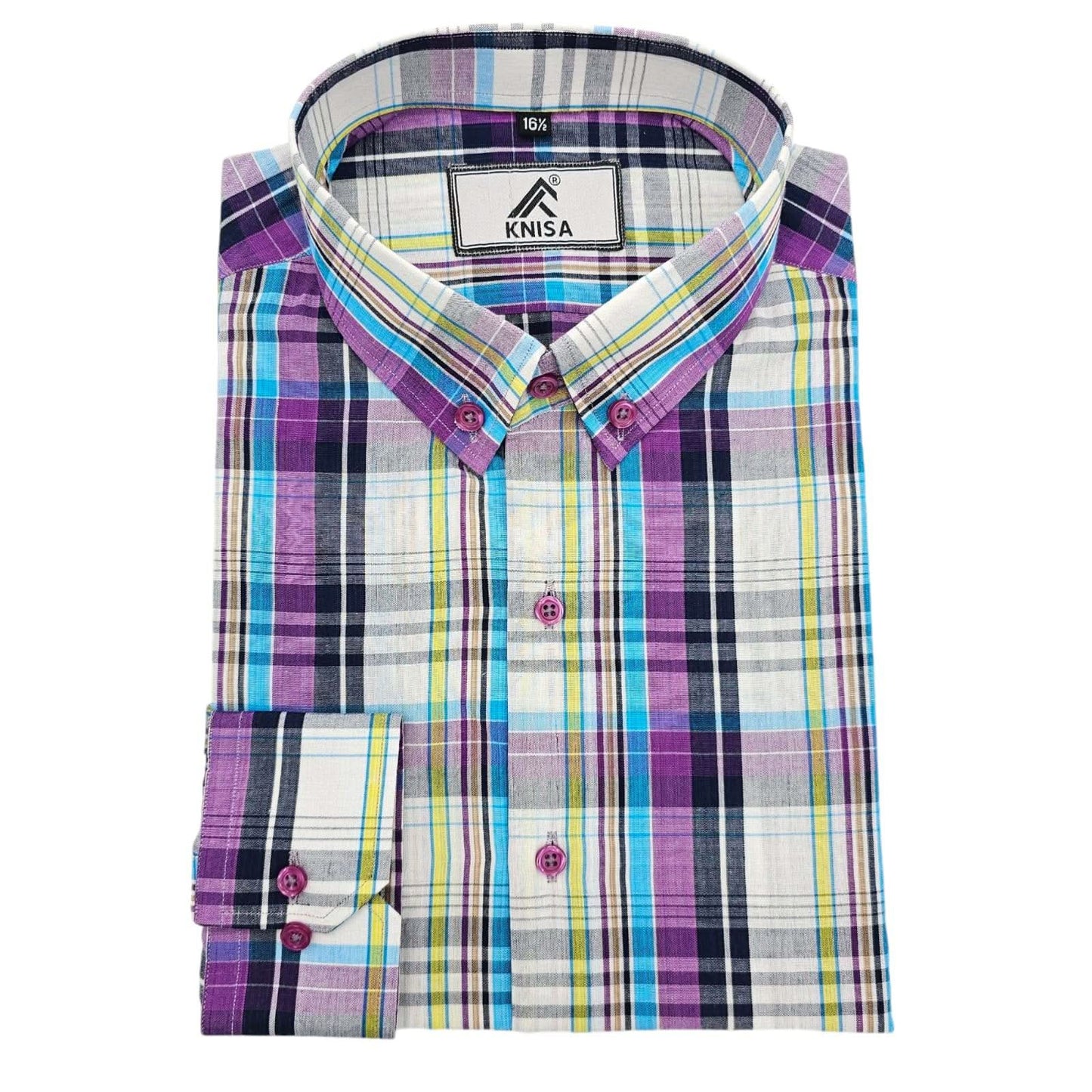 This Stylish Purple & Black Checked Shirt - KNisa Premium Men's Fashion Brand