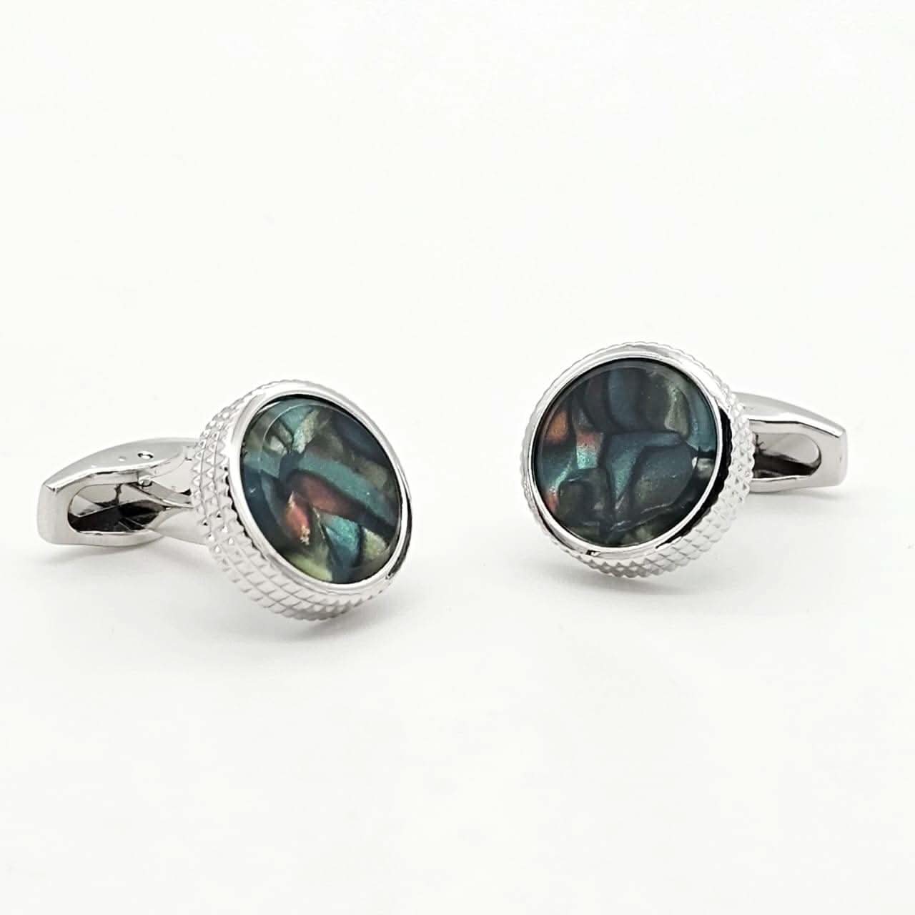 Abalone Shell Multi Color Stylish Cufflink - KNisa Premium Men's Fashion Brand