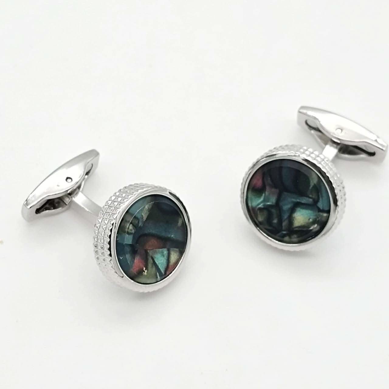 Abalone Shell Multi Color Stylish Cufflink - KNisa Premium Men's Fashion Brand