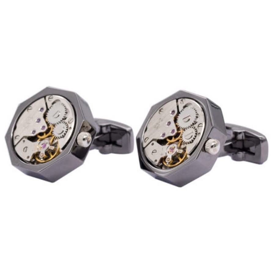 Luxury Metalic Watch Movement Cufflinks - KNisa Premium Men's Fashion Brand