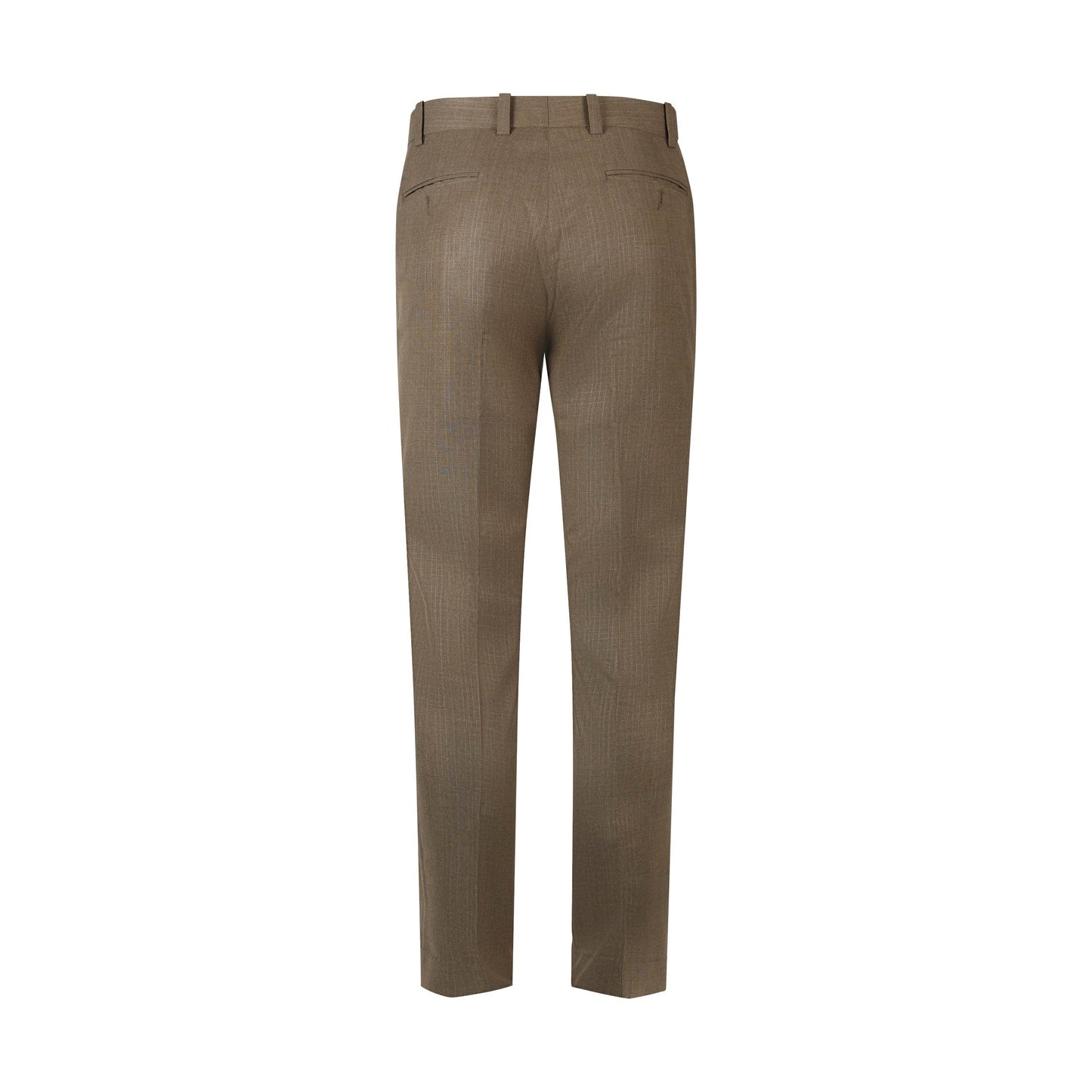 Classic Elegance Checked Men's Brown Formal Trousers with Button Closure - KNisa Premium Men's Fashion Brand