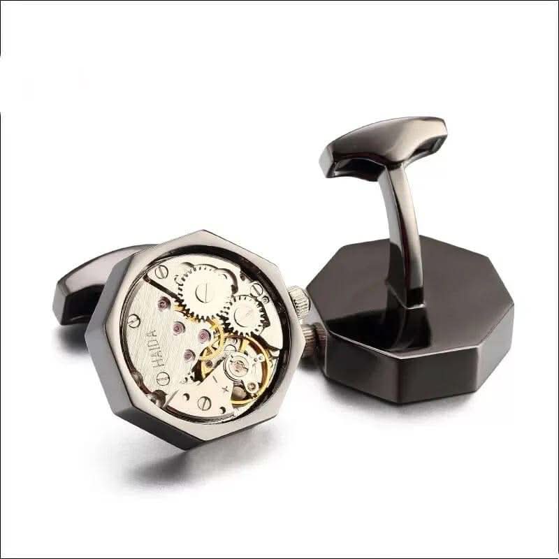 Luxury Metalic Watch Movement Cufflinks - KNisa Premium Men's Fashion Brand