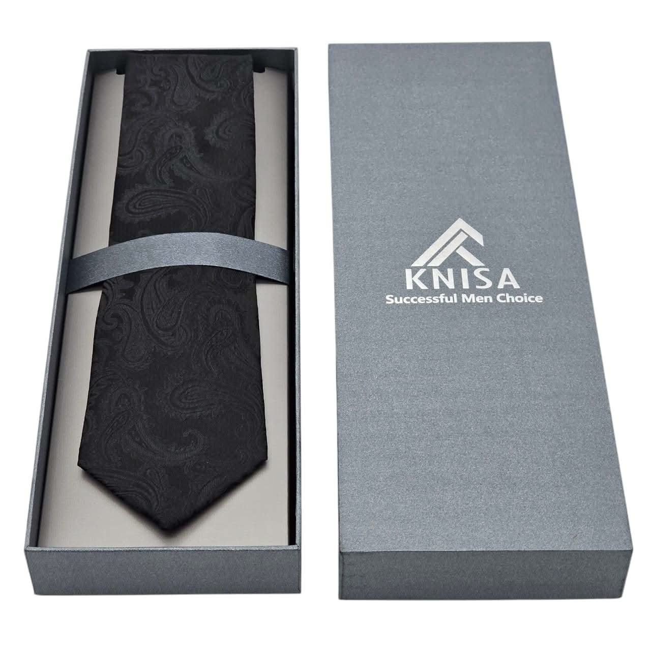 Charcoal Heritage Tie - KNisa Premium Men's Fashion Brand