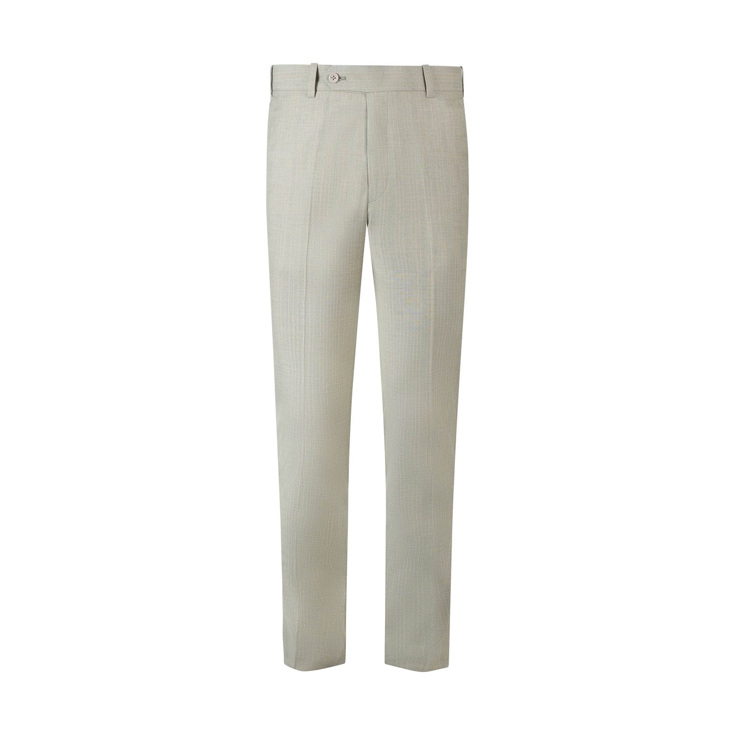 Classic Elegance Checked Men's Cream Formal Trouser with Button Closure - KNisa Premium Men's Fashion Brand