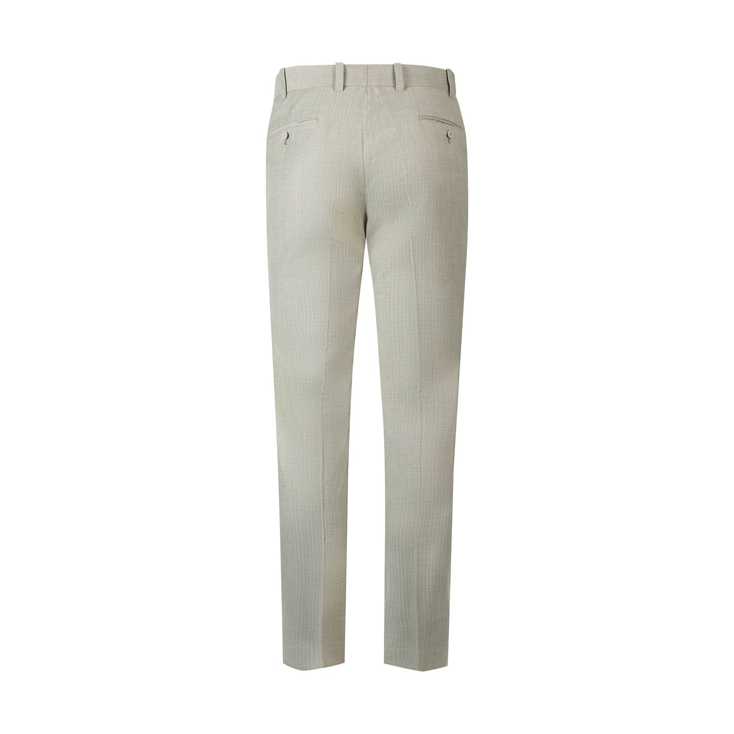 Classic Elegance Checked Men's Cream Formal Trouser with Button Closure - KNisa Premium Men's Fashion Brand