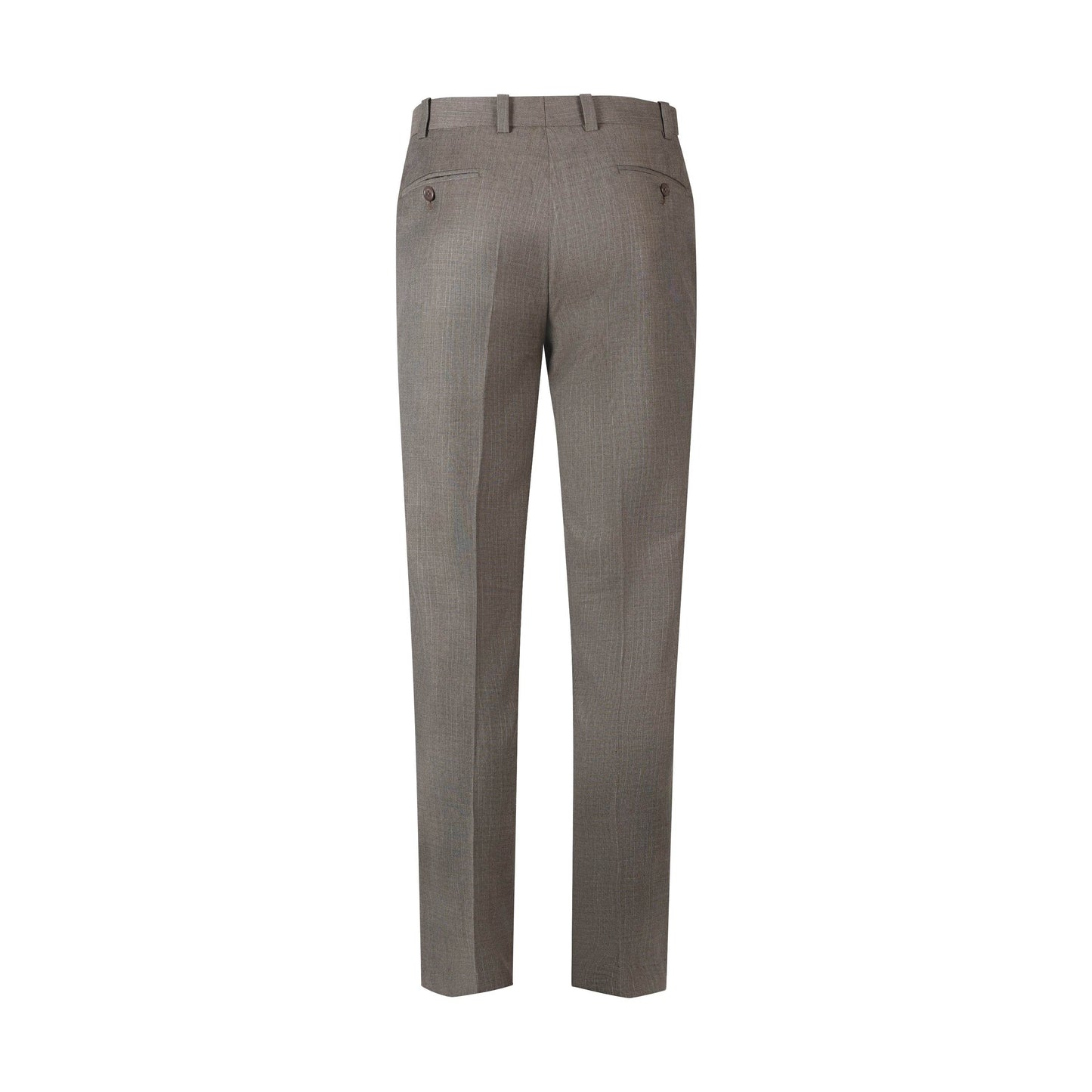 Classic Elegance Checked Men's Beige Formal Trousers with Button Closure - KNisa Premium Men's Fashion Brand