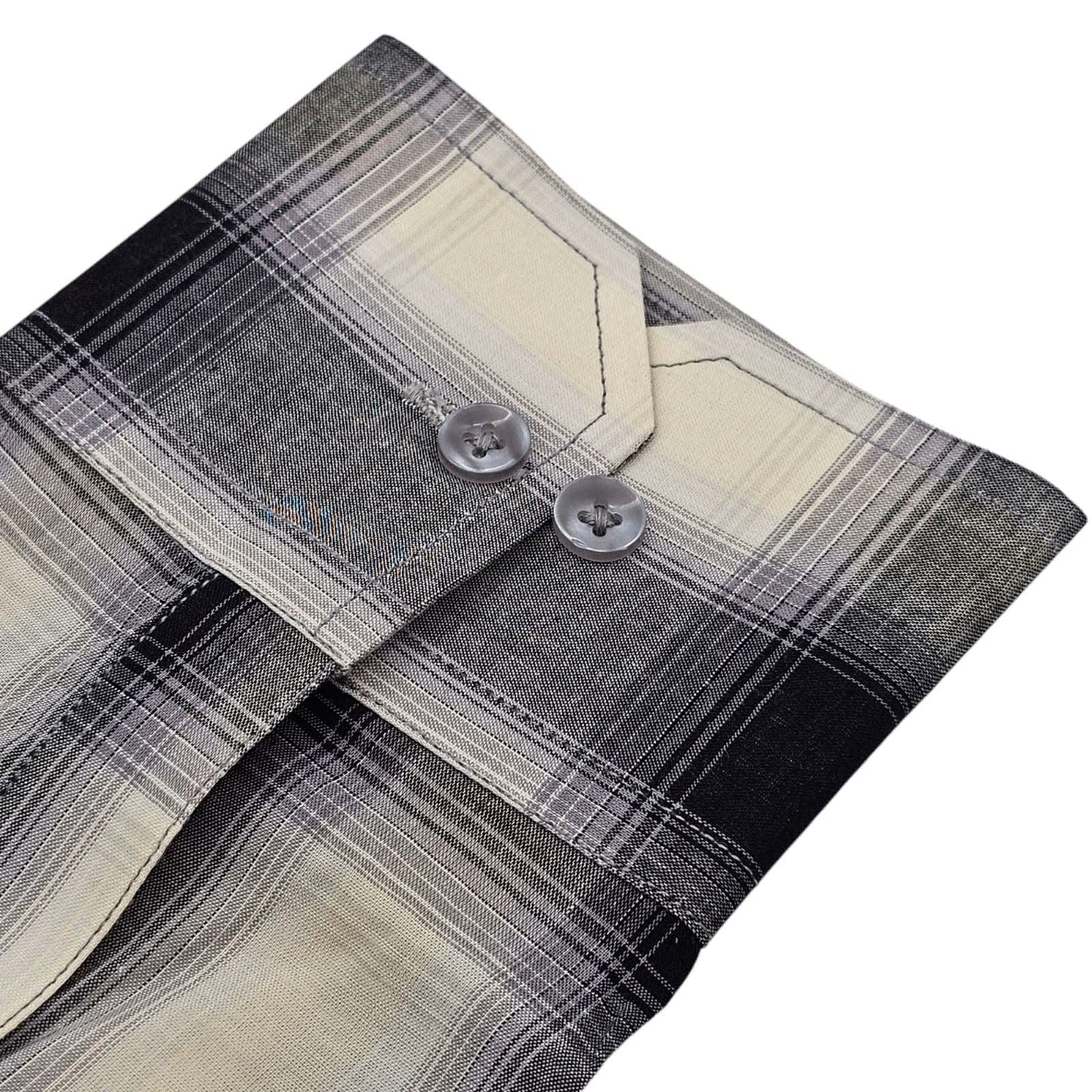 KNisa Monochrome Plaid Elegance Shirt - KNisa Premium Men's Fashion Brand