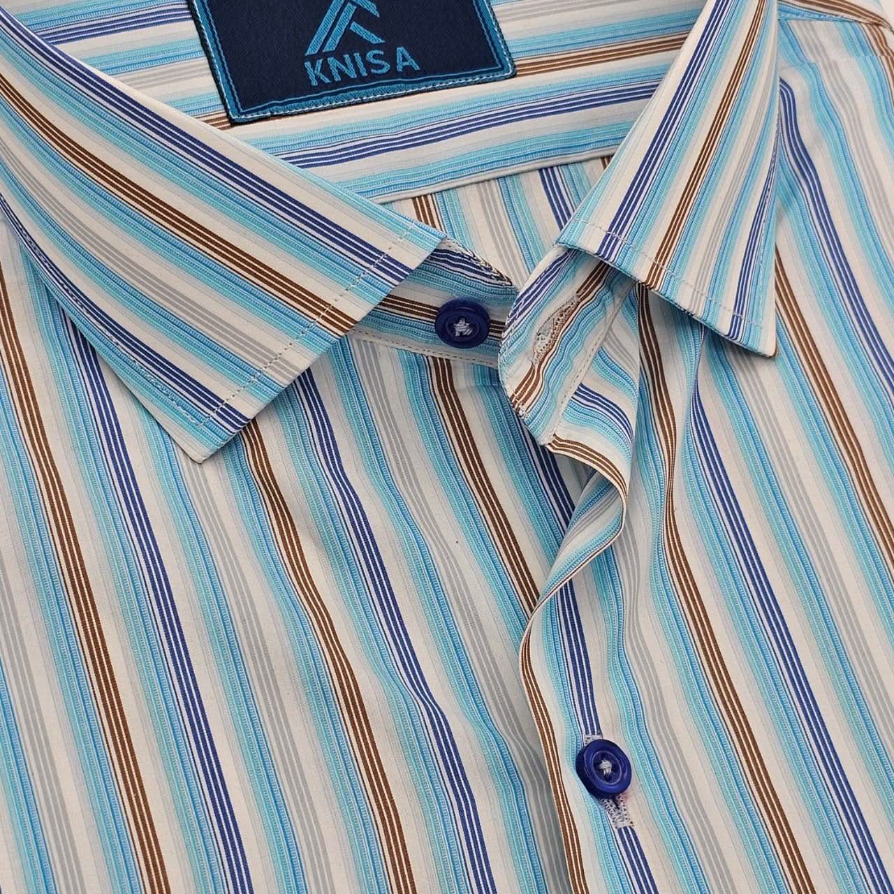 Executive Horizon Stripe Shirt - KNisa Premium Men's Fashion Brand