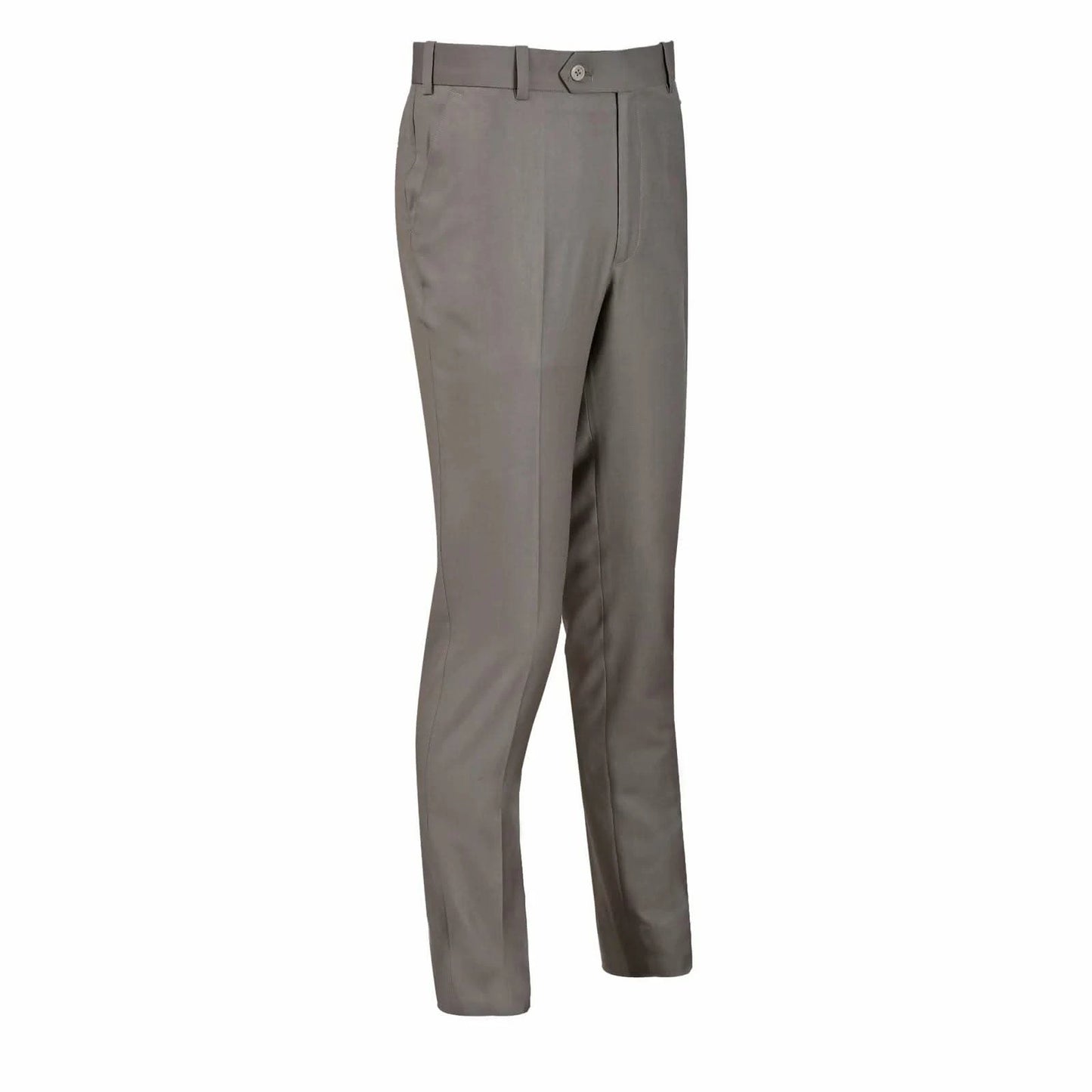 Men's Beige Plain Formal Trouser with Button Closure - KNisa Premium Men's Fashion Brand
