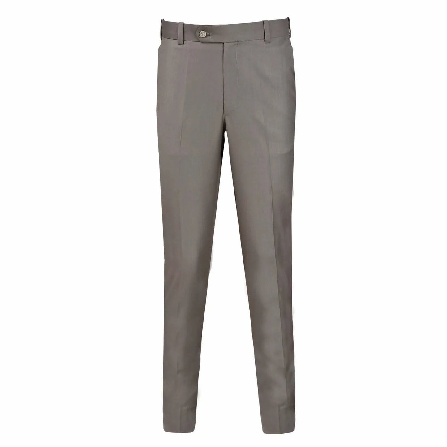 Men's Beige Plain Formal Trouser with Button Closure - KNisa Premium Men's Fashion Brand