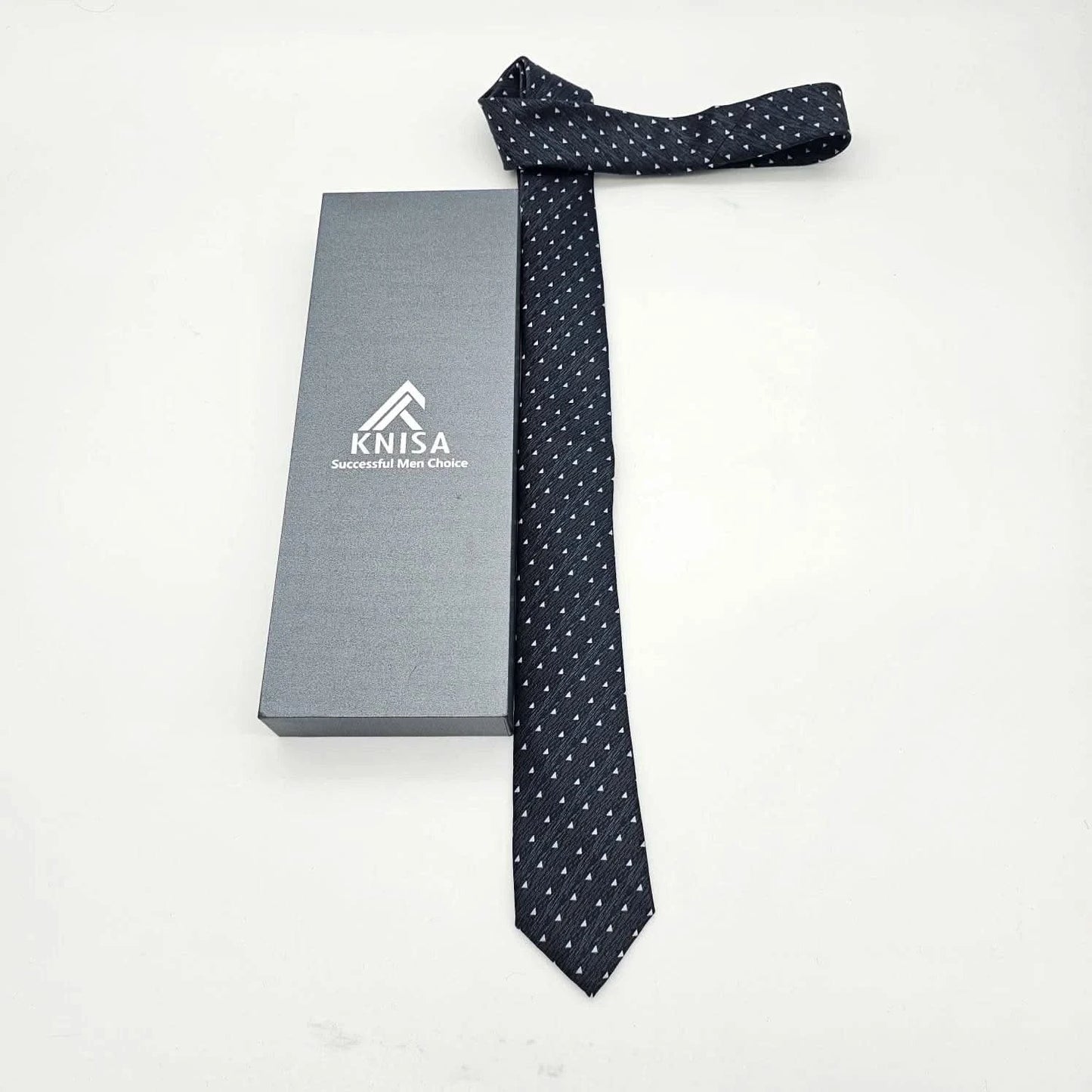 Black White Triangle Tie - KNisa Premium Men's Fashion Brand