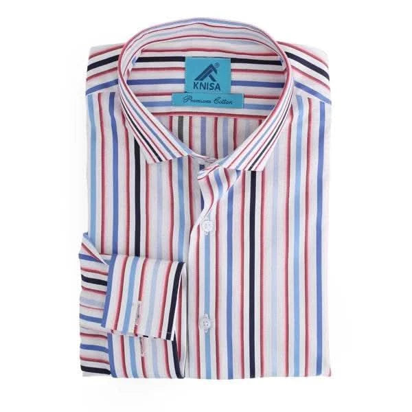 Black & Blue Multi Strip Shirt - KNisa Premium Men's Fashion Brand