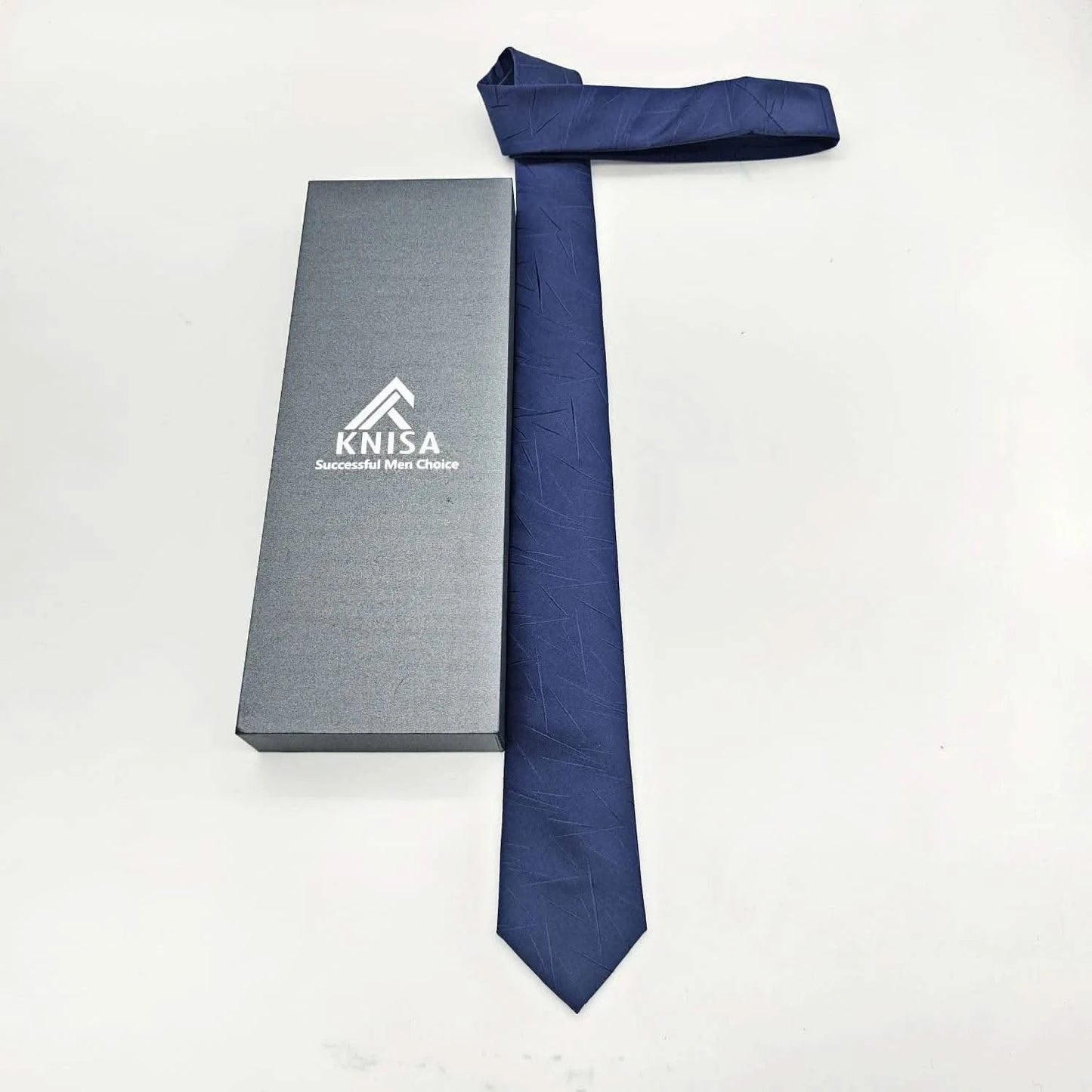 Blue Zig Zag Checkered Tie - KNisa Premium Men's Fashion Brand