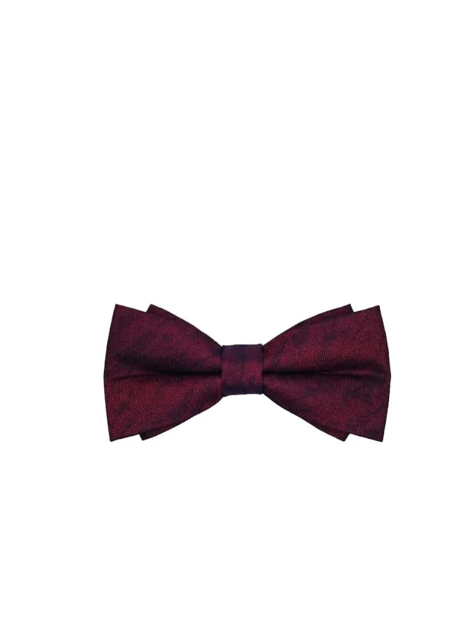 Burgundy Geometric Bow Tie - KNisa Premium Men's Fashion Brand