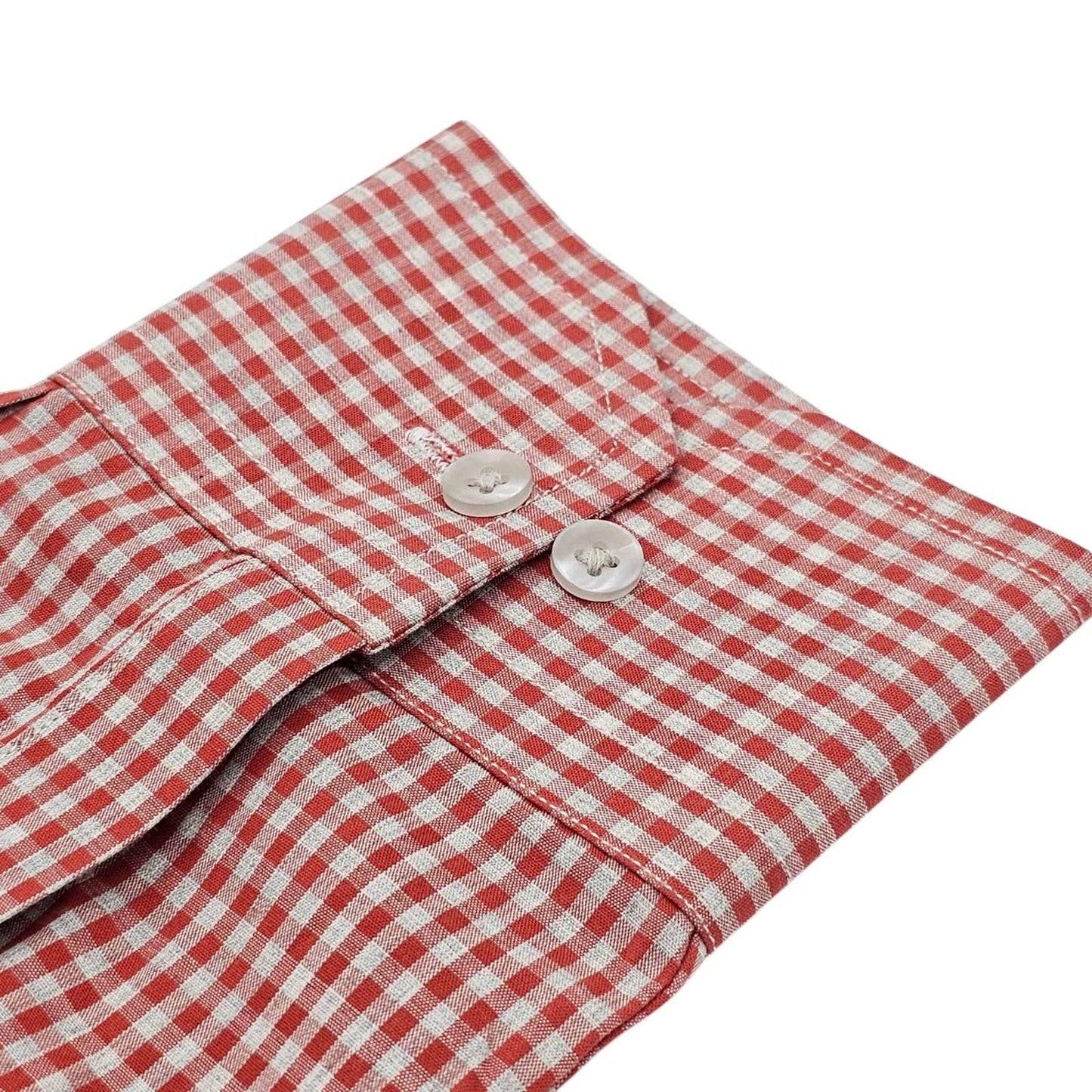 KNisa Scarlet Micro-Check Cotton Shirt - KNisa Premium Men's Fashion Brand