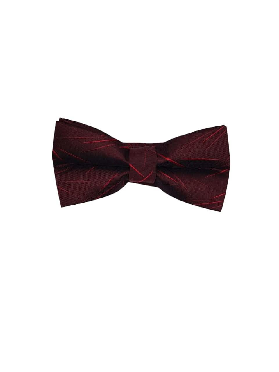 Crimson Geometric Charm Bow Tie - KNisa Premium Men's Fashion Brand