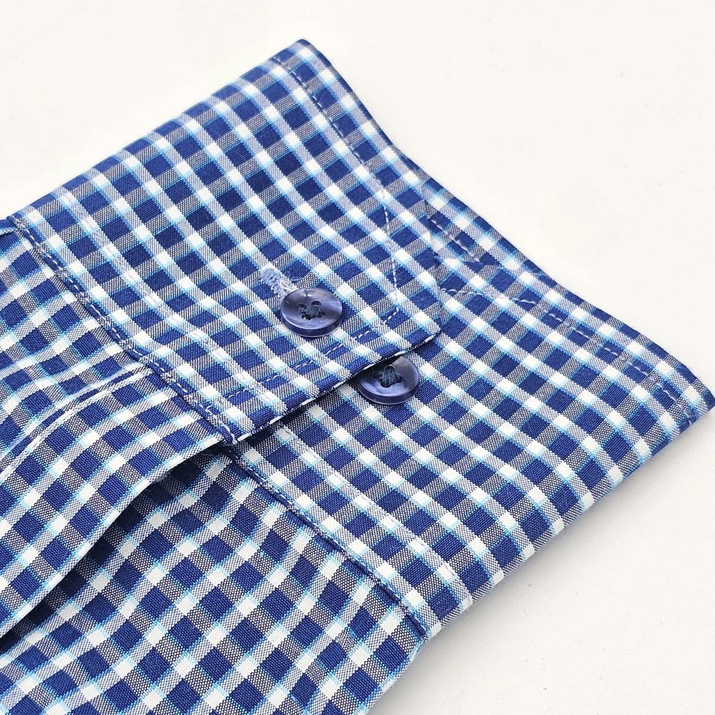 KNisa Classic Royal Blue Checkered Shirt - KNisa Premium Men's Fashion Brand