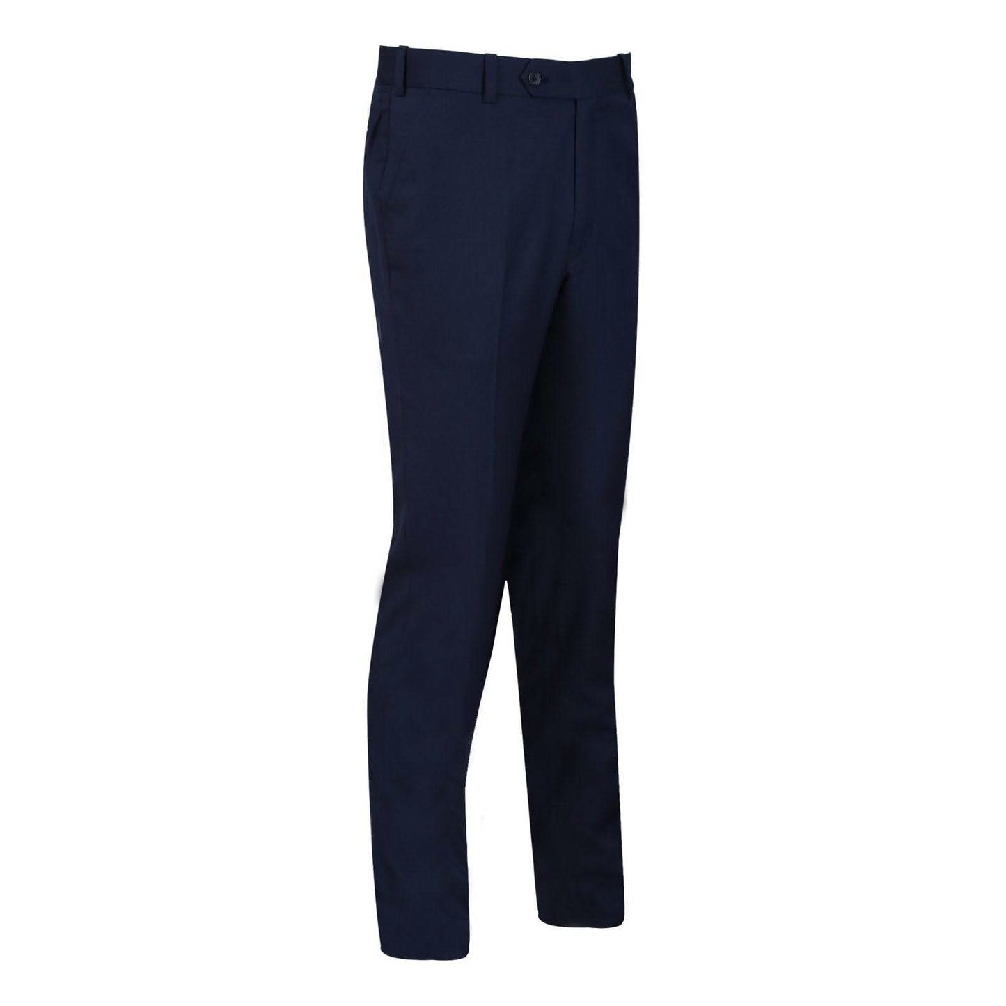 Men's Dark Blue Plain Formal Trouser with Button closure - KNisa Premium Men's Fashion Brand