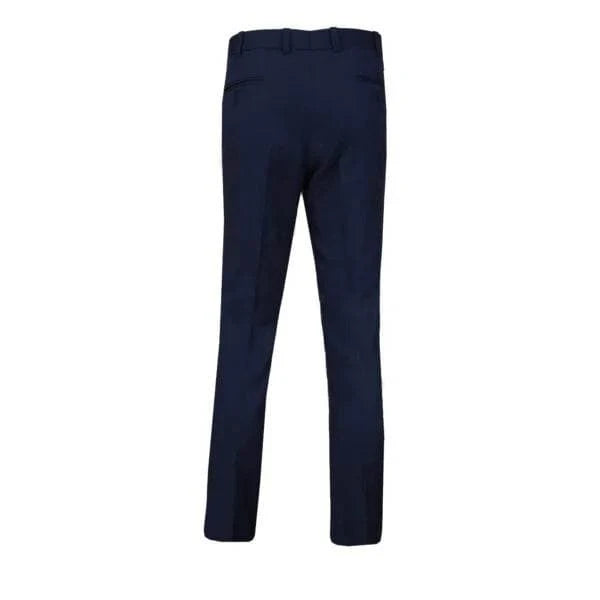 Men's Dark Blue Plain Formal Trouser with Button closure - KNisa Premium Men's Fashion Brand