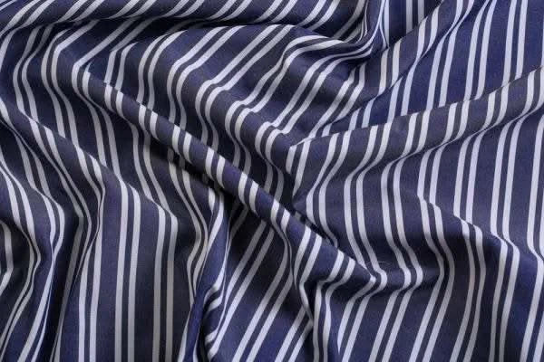 Dark Blue Wide & White Strip Shirt - KNisa Premium Men's Fashion Brand