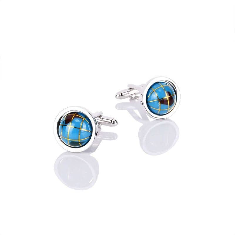 Worldview Elegance Sky Blue Cufflinks - KNisa Premium Men's Fashion Brand