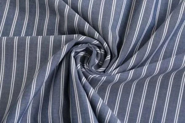 Grey with Double White Pin Strip Shirt - KNisa Premium Men's Fashion Brand