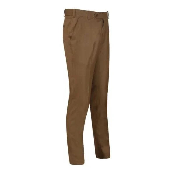 Men's Khaki Plain Formal Trouser with Button Closure - KNisa Premium Men's Fashion Brand