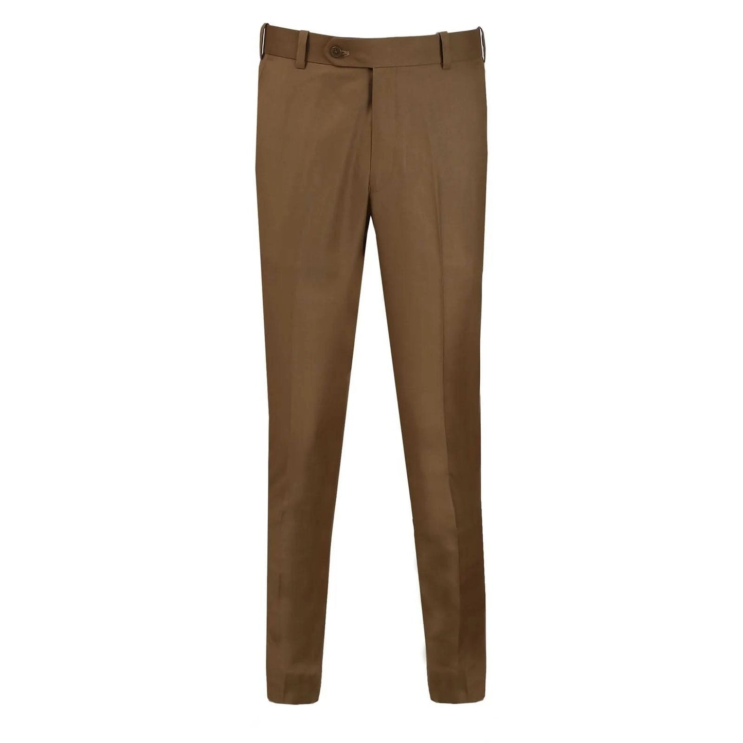 Men's Khaki Plain Formal Trouser with Button Closure - KNisa Premium Men's Fashion Brand