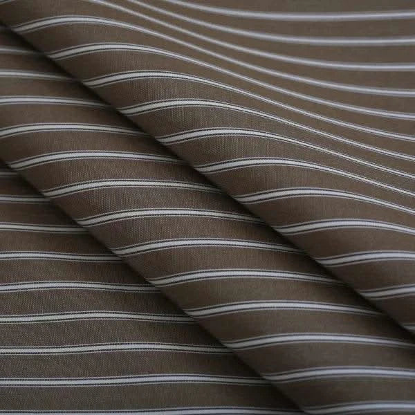 Khaki Brown White & Black Pin Strip Shirt - KNisa Premium Men's Fashion Brand