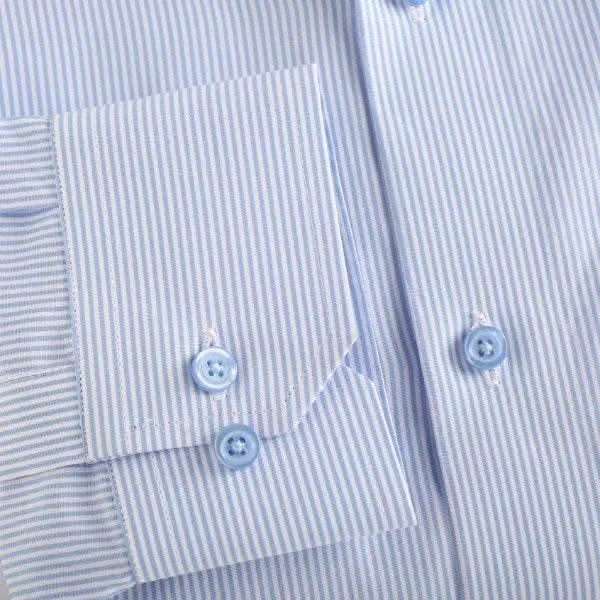 Oxford Blue White Pin Strip Shirt - KNisa Premium Men's Fashion Brand