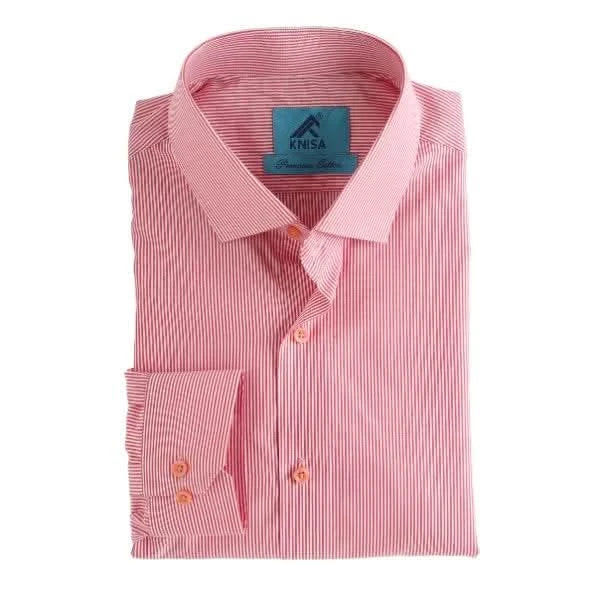 Pink White Pin Strip Shirt - KNisa Premium Men's Fashion Brand