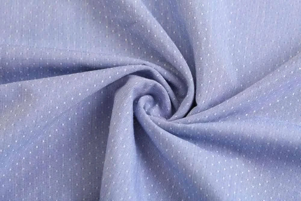 Oxford Blue Dobby Shirt Dotted - KNisa Premium Men's Fashion Brand