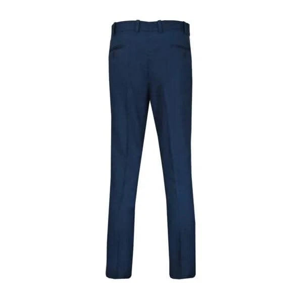 Men's Royal Blue Plain Formal Trouser with Button Closure - KNisa Premium Men's Fashion Brand