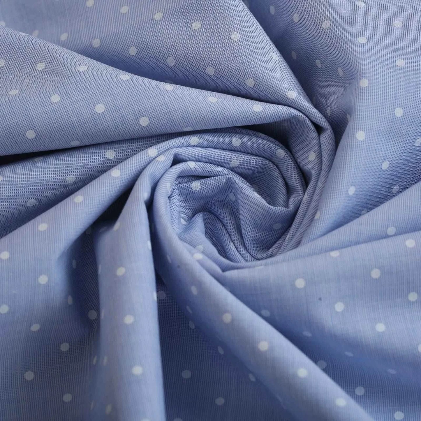 Sky Blue White Dotted Shirt - KNisa Premium Men's Fashion Brand