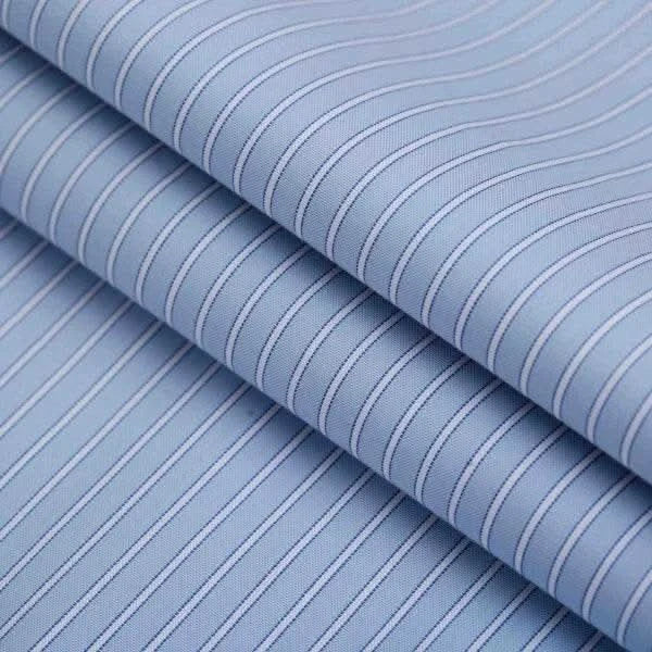 White Pin Strip Oxford Blue Shirt - KNisa Premium Men's Fashion Brand
