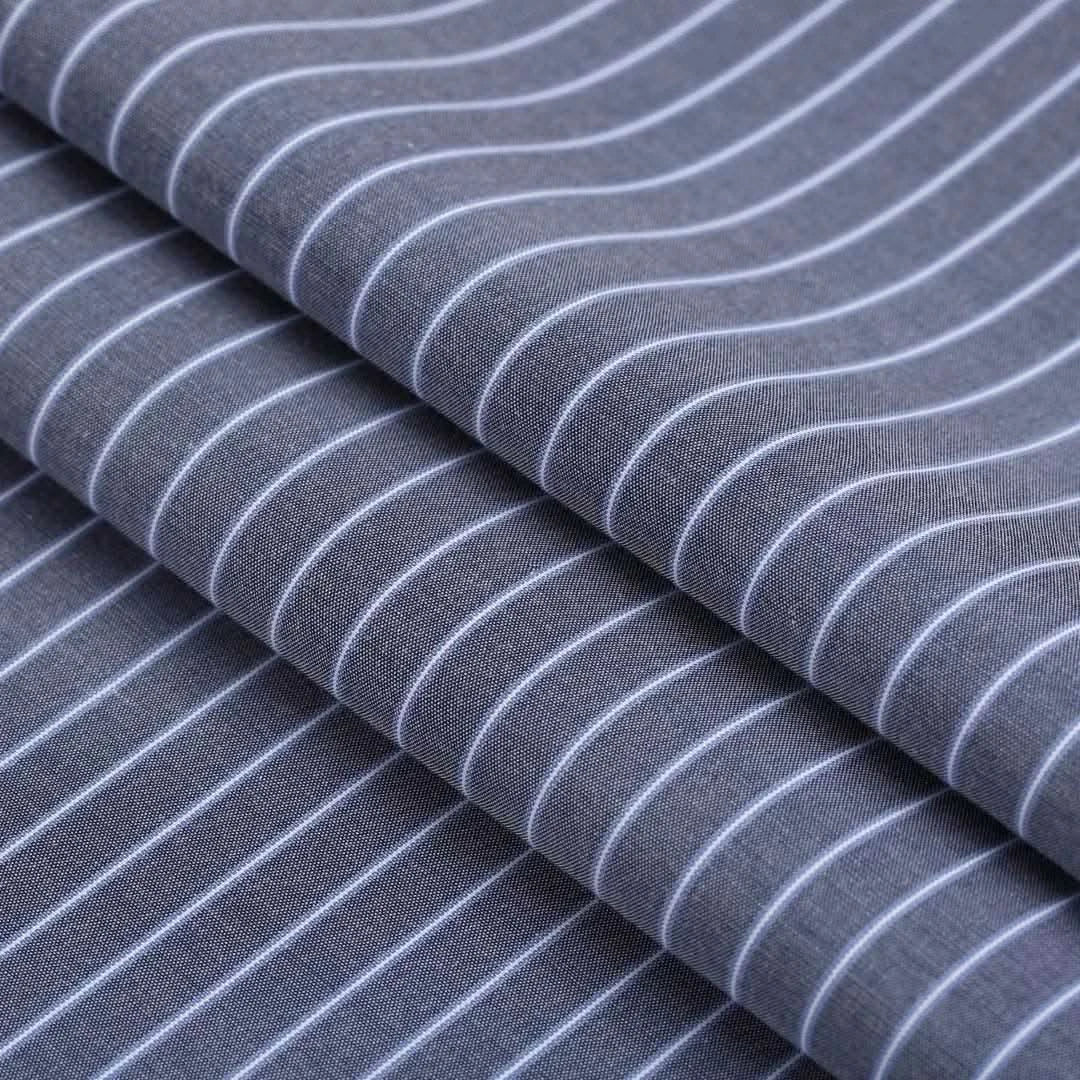 Grey Blue Pin Strip Shirt - KNisa Premium Men's Fashion Brand