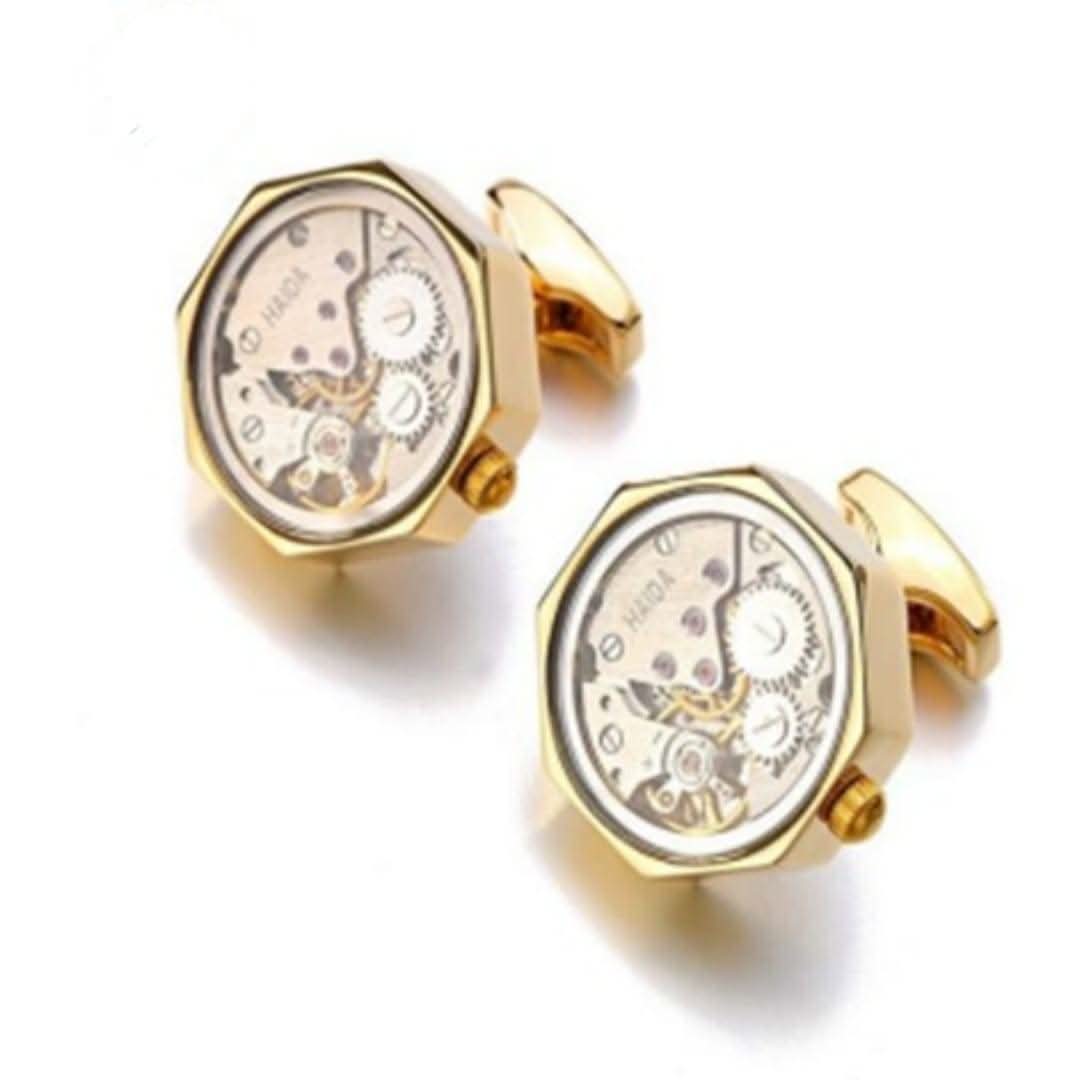 Luxury Golden Watch Movement Cufflinks - KNisa Premium Men's Fashion Brand