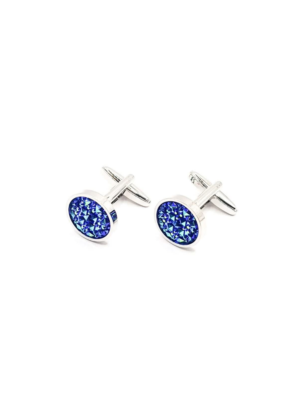 Silver Majestic Sapphire Cufflink - KNisa Premium Men's Fashion Brand