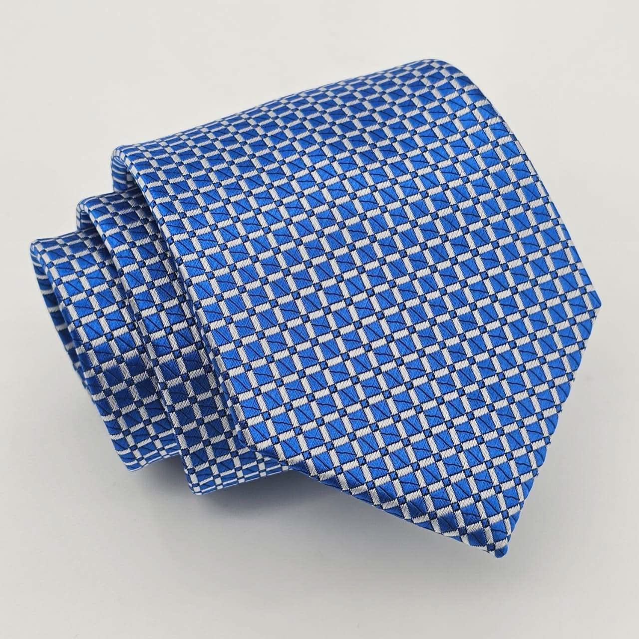Royal Blue Lattice Elegance Tie Set - KNisa Premium Men's Fashion Brand