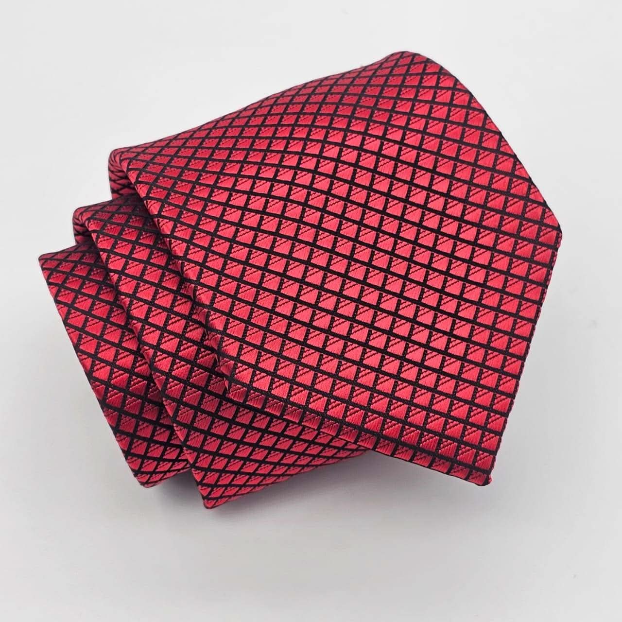 Crimson Diamond Elegance on Bold Black Canvas - KNisa Premium Men's Fashion Brand