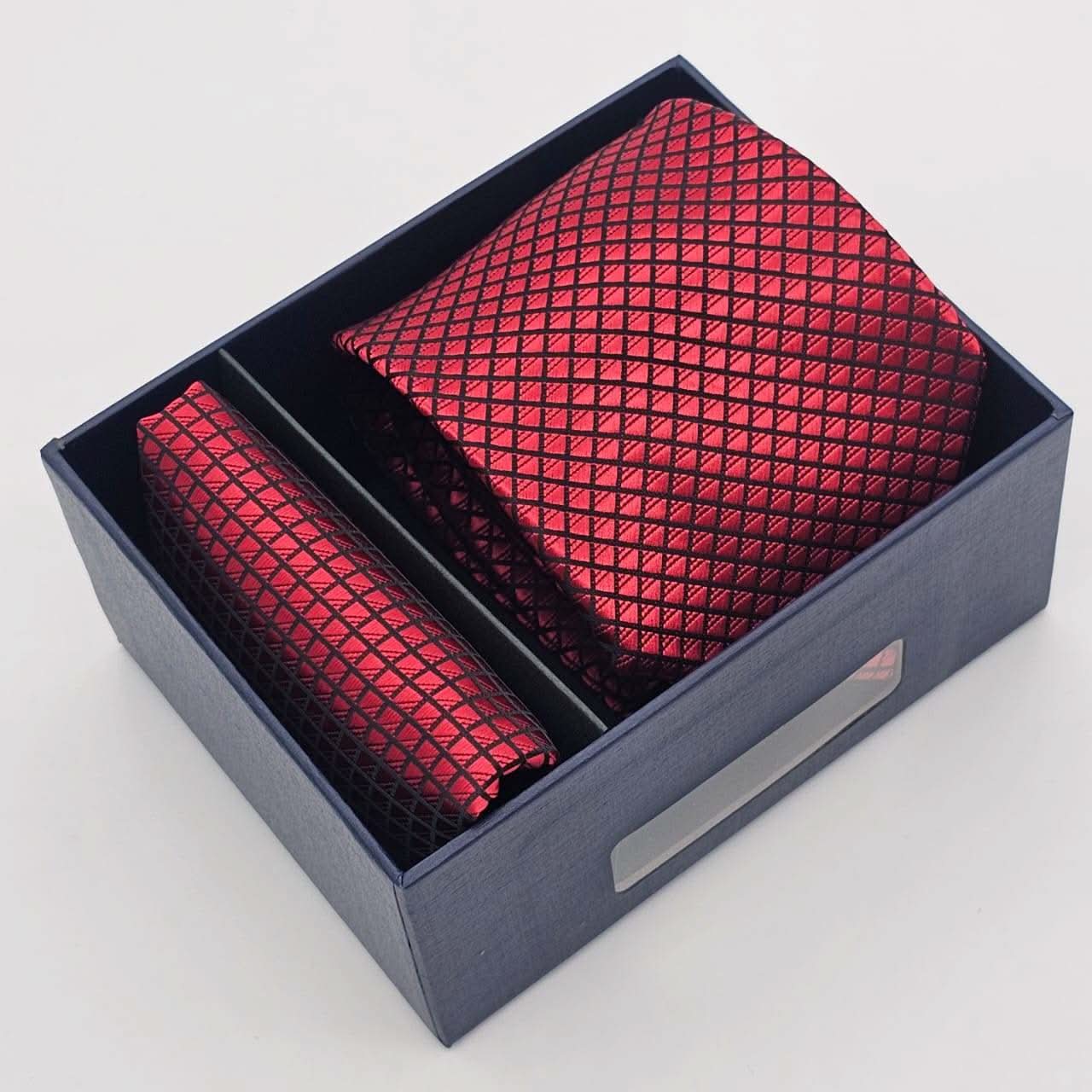 Crimson Diamond Elegance on Bold Black Canvas - KNisa Premium Men's Fashion Brand