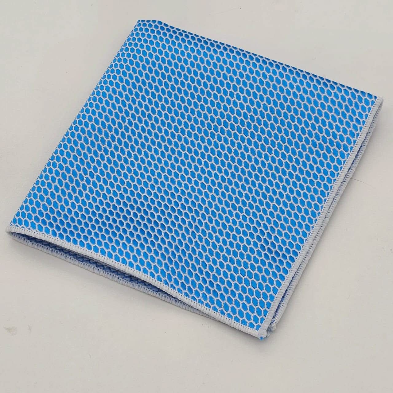 Diamond Array on Sky Blue Tie with Pocket Square - KNisa Premium Men's Fashion Brand