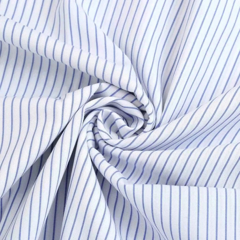 White Blue Triangle Strip Shirt - KNisa Premium Men's Fashion Brand