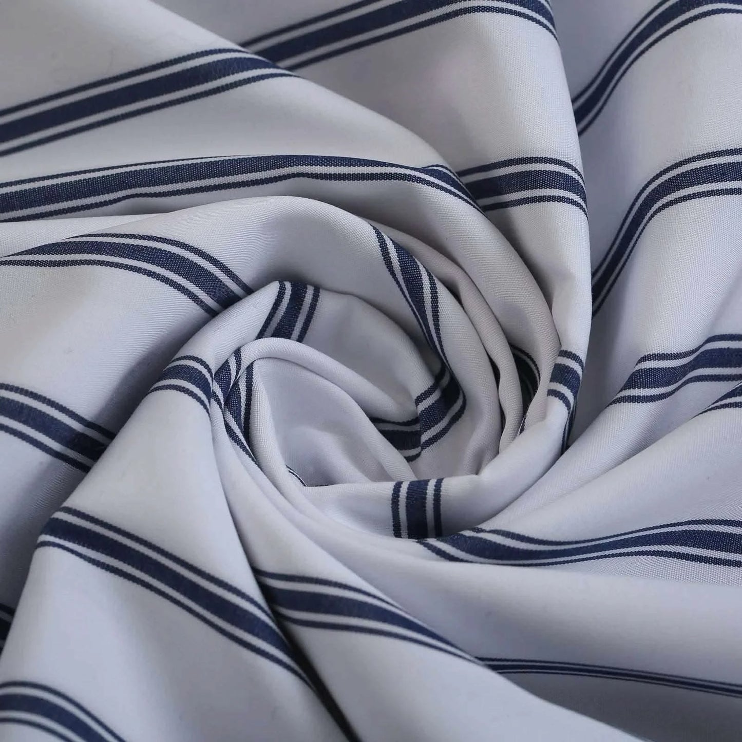 Wide White Double Black Pin Strip Shirt - KNisa Premium Men's Fashion Brand