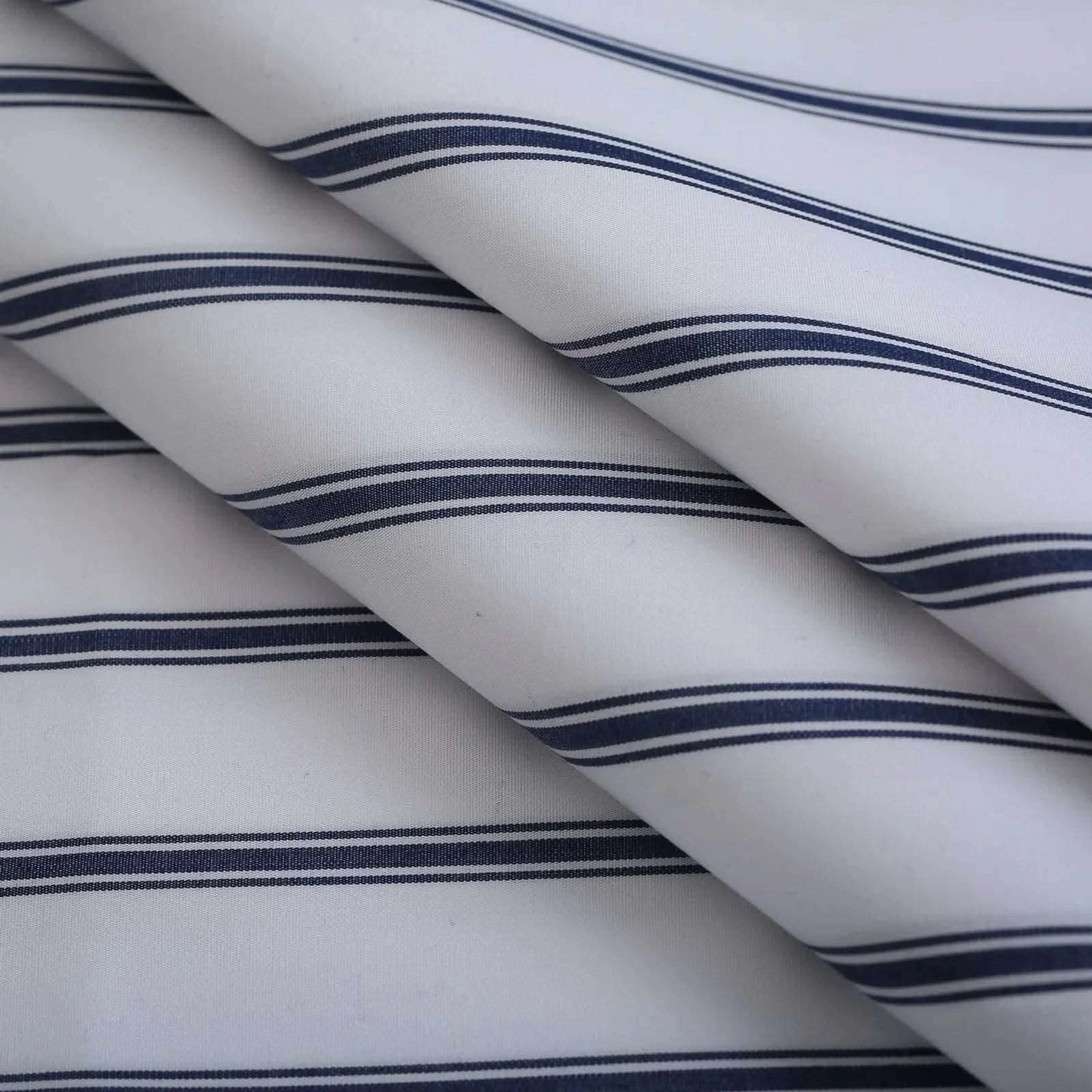Wide White Double Black Pin Strip Shirt - KNisa Premium Men's Fashion Brand